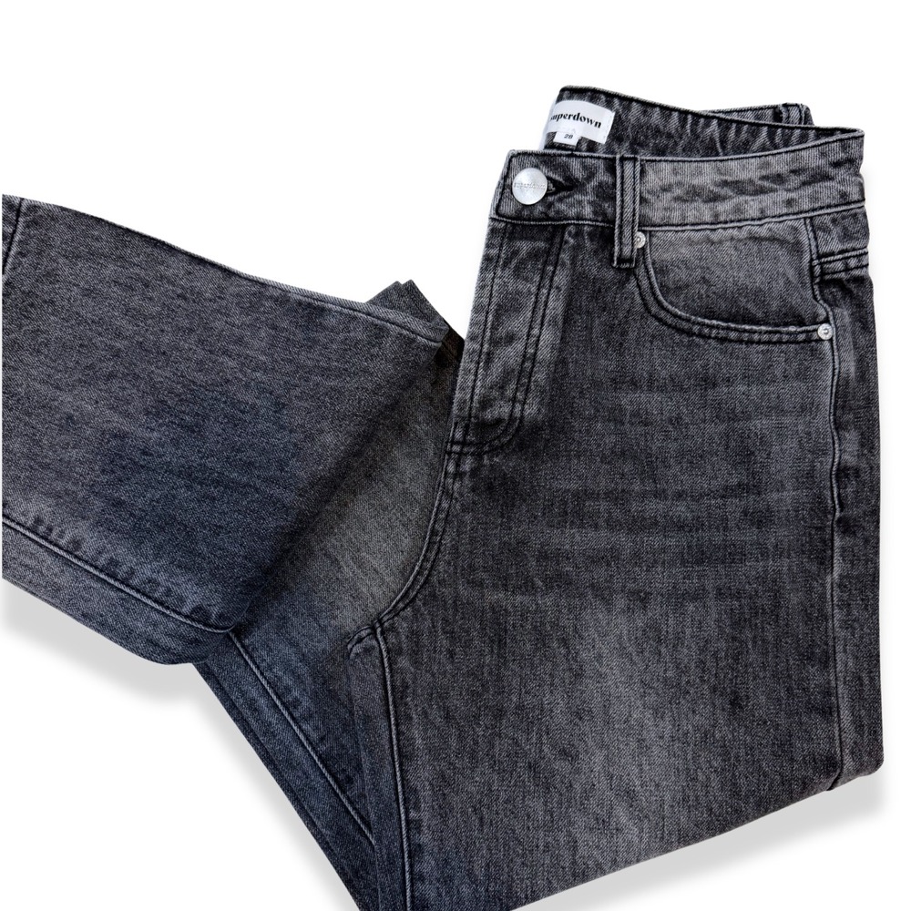 Superdown Lanie Acid Wash Grey High Rise Mom Jeans 28 Indie Sleaze 90s Grunge - Picture 3 of 10